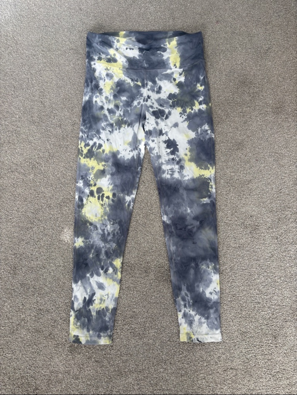 Mono B Tie-Dye Leggings — Gray & Yellow